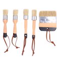 thumbnail image 2 of Paint Brush, High Efficiency Wooden Handle  DIY Wax Paint Brush 5PCS  For Chair For Home Decoration, 2 of 8