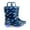 Blue Shark, variant on Girls Gradient Waterproof Light Up Rain Boots Kids Glitter Rain Boots with Easy on Handles