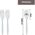 thumbnail image 5 of VeZee's Disposable POP-TOP Premimum Quality White Medium Weght 400CT Value Pack Forks : 1 Pack, 5 of 5