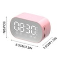 thumbnail image 3 of ZZkhGO Mini Bluetooth Speaker, Portable FM Radio Alarm Clock, Mirror Display Speaker for Kids Gifts Home Decor, 3 of 7