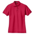 thumbnail image 5 of Yellow Rooster Women's Heavyweight Cotton Pique Female Polo Shirt Red XL, 5 of 6