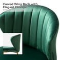 thumbnail image 6 of Modern Velvet Accent Chair Upholstered Small Vanity Chair Bedroom Living Room Green, 6 of 11