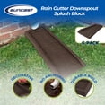 thumbnail image 3 of Suncast Outdoor Decorative Rain Gutter Downspout Splash Block, Java (6 Pack), 3 of 8