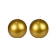 thumbnail image 4 of Zest Candle CBZ-414 4 in. Metallic Gold Ball Candles -2pc-Box, 4 of 4