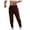 Wine, variant on BADHUB Men's Cargo Pants Elastic-Waist Tactical Pants Beam Feet Lounge Trousers Cotton Lightweight Tapered Pants Outdoor