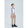 thumbnail image 4 of Wehilion Boys Suits 4 Pieces Baby Suits Wedding Party Suit Set Little Gentleman Waistcoat Prom Tuxedo Dress suit Outerwear Party Shirt+Tie+Pants+braces Outfits Clothes Set for Kids, 4 of 5