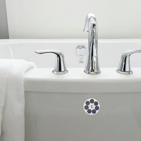 FRCOLOR 10pcs Thermometer Round Sticker Bathroom Temperature Decal Adhesive Thermometer Sticker for Kids Bathtub Water Temperature Monitoring Use