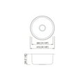thumbnail image 2 of Vuzati 16" X 16" Undermount Round Shape Stainless Steel Kitchen/Bar Sink, 2 of 7