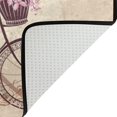 thumbnail image 4 of FREEAM Bonjour Paris Eiffel Tower Bike Vintage Area Rug Mat for Living Dining Dorm Room Bedroom Home Decorative 5'3"x4', 4 of 6