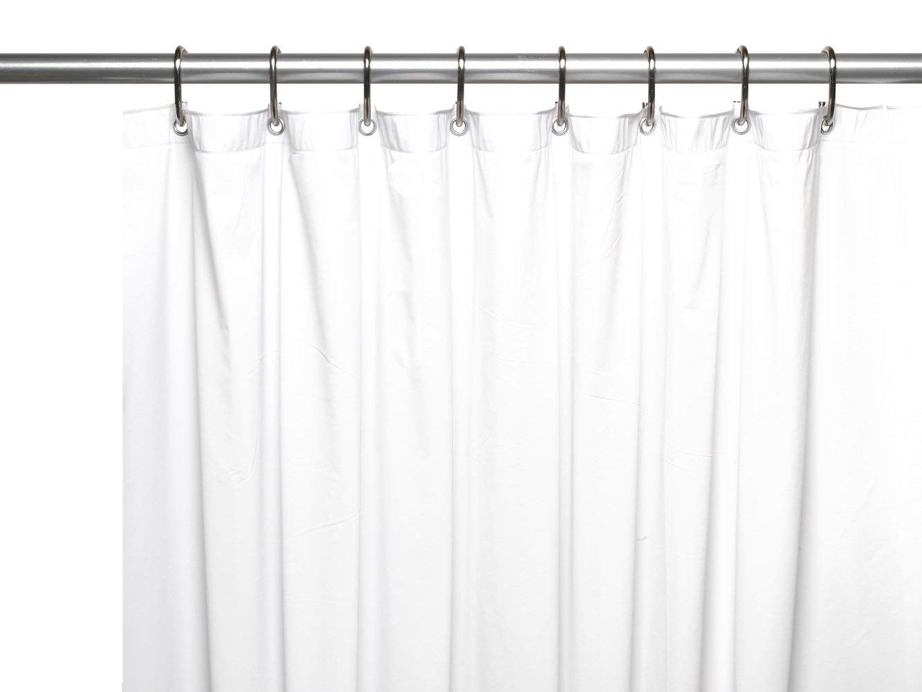 Extra Long (70'' x 84'') MildewResistant, 10 Gauge Vinyl Shower Curtain Liner w/ Metal Grommets
