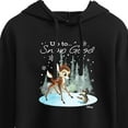 thumbnail image 3 of Disney Bambi - Christmas - Up To Snow Good - Juniors Cropped Pullover Hoodie, 3 of 5