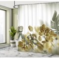 thumbnail image 4 of Ambesonne Tropical Shower Curtain, Blooming Orchids Leaves, 69"Wx84"L, Sage Green, 4 of 4