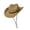 Khaki-M, variant on Elegant Panama Hat Windproof Rollable Straw Hat with Wide Brims Beach Vacation Headwear For Women Travel Essential