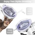 thumbnail image 5 of Cute Dog Design 40oz Tumbler with Handle - Double Wall Insulated Coffee Mug for Women - Dog Mom Gift Travel Cup with Straw, 5 of 7