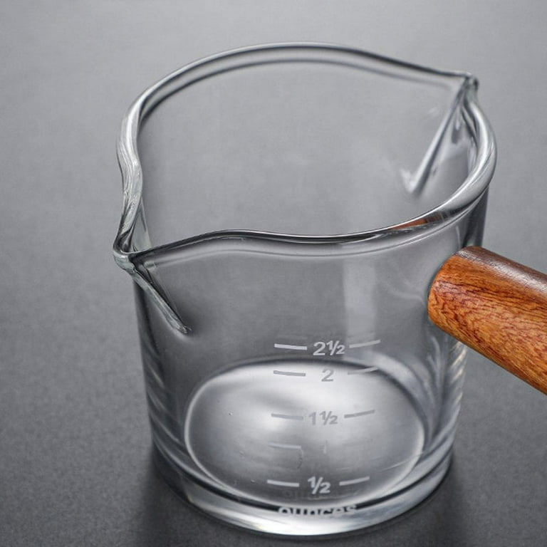 Milk Pan 70ml/ 75 ml Measuring Cup with Wooden Handle
