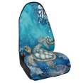 thumbnail image 2 of XYZCANDO Terry Cloth Car Seat Covers Easy to Clean, Compatible with Van Automotive, Car Seat Towel Cover Fit for Cars Sedans(Turtle Pattern Design 1 Pack), 2 of 7