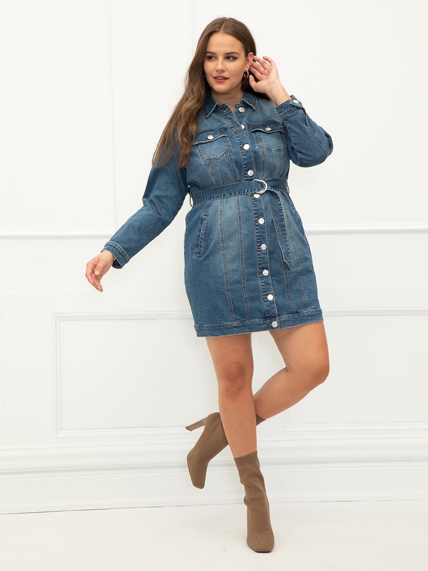 denim plus dress