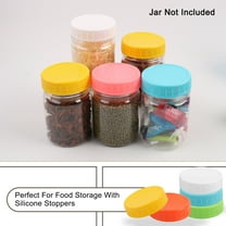 Plastic Mason Jar Lid Regular and Wide Mouth Mason Canning Jars Top Food Storage 20 Pack Assorted Color