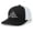 Black/White, variant on Christian Higher Authority Cross Nails Jesus Mens Embroidered Mesh Back Trucker Hat, Loden/Black