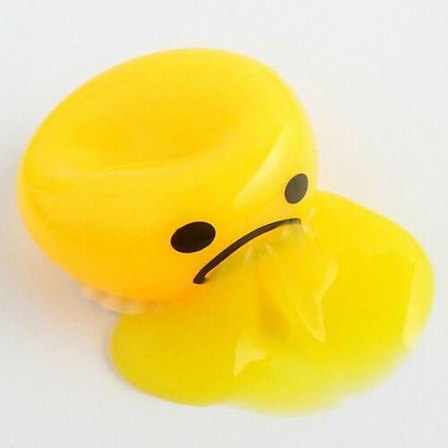 Squishy Puking Egg Yolk Squeeze Ball With Yellow Goop Relieve Stress Relief  Toy--yellow 