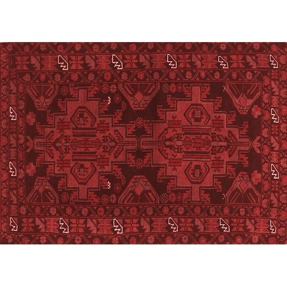 Ahgly Company Indoor Rectangle Persian Red Traditional Area Rugs, 8' x 12'