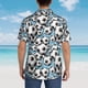 thumbnail image 4 of Balery Football Soccer Ball Camisas hawaianas de manga corta para hombre, camisas playeras de corte holgado, camisas de vacaciones con botones,Medium, 4 of 7