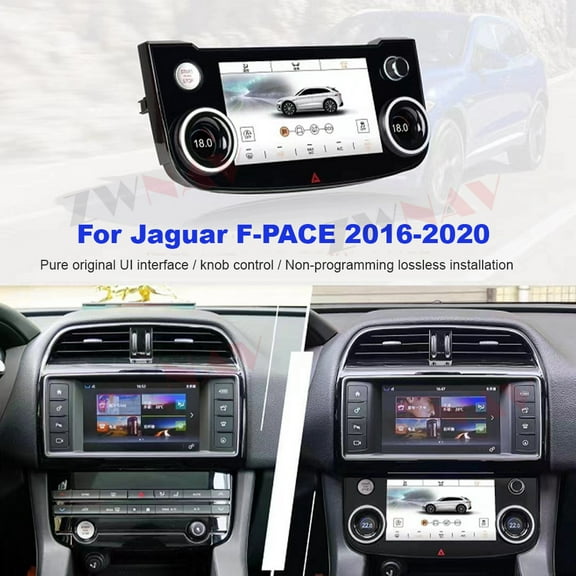 ZWNAV A/C Panel Air Conditioner Climate Control for Jaguar F-PACE 2016-2020 Touch LCD Screen unit