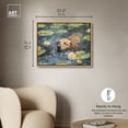 thumbnail image 5 of Monet Water Lilies Dog Rustic Chic Farmhouse Canvas Wall Art by Art Remedy, Gold Floater Frame, 30"x24", 5 of 7