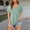 Light Green, variant on Women's V-Neck Curved Hem T-Shirt - Solid Color Loose Fit Short Sleeve Tee, Casual Basic Top for Spring Summer Fall (S-3XL)