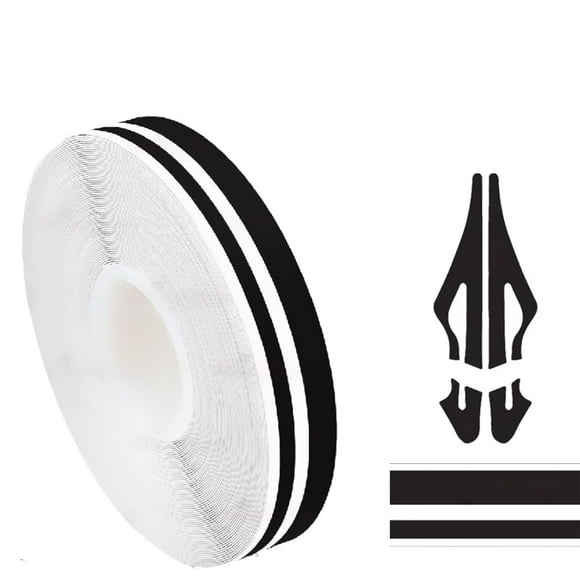 Cinta adhesiva de vinilo Autrends para coche, 9,8 m, color negro