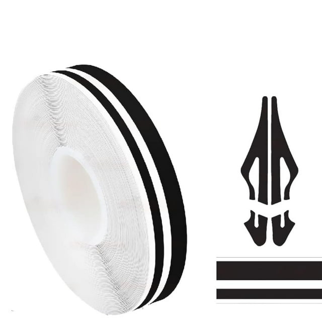 Cinta adhesiva de vinilo Autrends para coche, 9,8 m, color negro