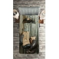 thumbnail image 2 of Ambesonne Brown Quilted Coverlet 2 Pcs, Vintage Boxing Gloves, Twin Size, Brown, 2 of 2