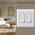 thumbnail image 5 of Beadboard Outlet Covers Wall Plates, Bamboo Fiber Light Switch Covers, Natural Material Electric Receptacle Decorative Switch Plate Outlet Cover Pure White (2 Gang Decorator 2 Pack), 5 of 7