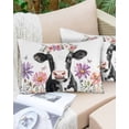 thumbnail image 6 of Flowers Cow Throw Pillow Cover 20 x 26 Inch Decorative Pillow Cover Spring Botanical Floral Plants Butterfly Lumbar Pillowcase Seasonal Rectangle Cushion Case for Couch Sofa Bed Living Room, 6 of 7