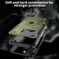 thumbnail image 4 of Case for iPhone 15,Military Grade  [Built-in Kickstand] Magnetic Ring Holder Heavy Duty TPU+PC Shockproof Drop Protection Phone Case for iPhone 15,6.1 inch (Olive), 4 of 11