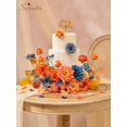 thumbnail image 2 of Flores Artificiales Serwalin Otoño Naranja Seda con Tallo, 2 of 7