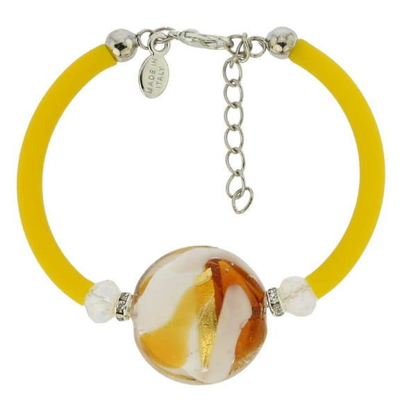 GlassOfVenice Murano Glass Venice Diva Bracelet - Milk and Honey