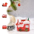 thumbnail image 1 of Adorno navideño de resina de muñeco de nieve rojo - Decoración festiva de 3,4" para la mesa festiva, decoración miniatura de escenas invernales para la repisa y la estantería, 1 of 6