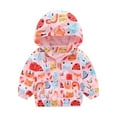 thumbnail image 2 of Kids Baby Boy Dinosaur Hooded Zip Jackets Windbreaker Casual Outerwear For Toddler 1-6T, 2 of 8