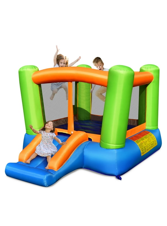 Gymax Inflatable Bounce House Kids Jumping Playhouse Indoor & Outdoor (Blower Not Included)