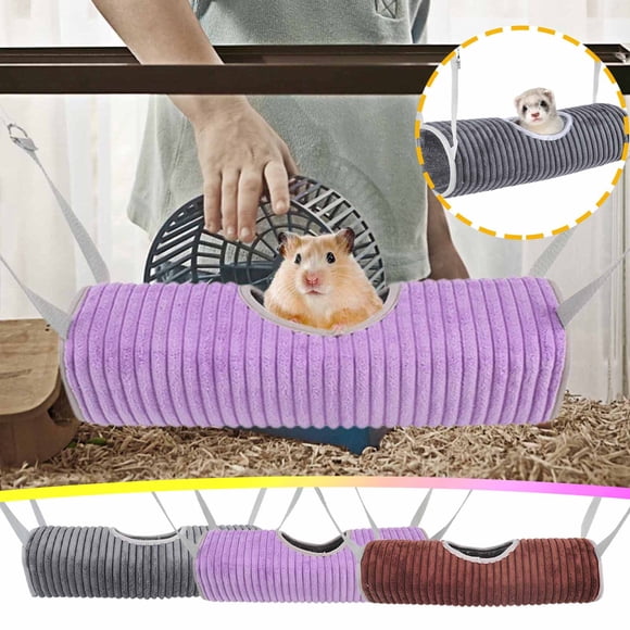 Xihbxyly Cama Colgante para Mascotas En Invierno, Diseño de Doble Capa de Aislamiento, Terciopelo Cómodo, Fácil de Limpiar, Cálida para Mascotas Pequeñas, Hámster, Hurón, Ardilla, Cómoda para Planead