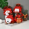 thumbnail image 4 of Christmas Gift Bags Drawstring Xmas Candy Bags Santa Sack Backpack for Christmas Party Favor 3PCS Apple Bags for Kids Colleagues Friends Families，Type A Fawn, 4 of 4
