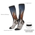 thumbnail image 4 of Picia Women Crew Soft Moisture-wicking Socks Running Horses Pattern Design Cotton Socks, One Size fit All, 4 of 6