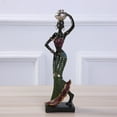 thumbnail image 2 of BNNG African Sculpture Home Decor, Musician African Statues and Sculptures for Home Decorations, African Decor for Living Room African Art Tribal Lady Figurine Shelf Decor Accent Creative Crafts, 2 of 2
