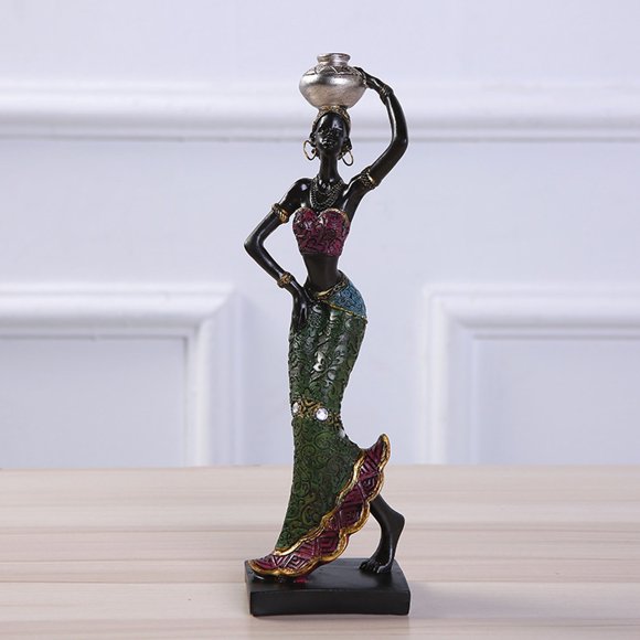 Dvkptbk Statue de Beauté en Résine pour Fille, Style Ethnique, Décoration Maison Créative