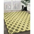 thumbnail image 2 of Ahgly Company Indoor Round Patterned Sun Yellow Area Rugs, 8' Round, 2 of 6