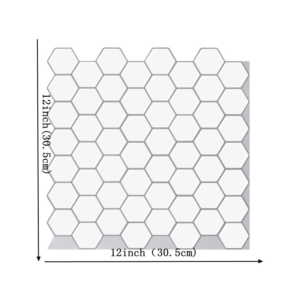 1 Set Home Wall Paste Hexagonal Pattern 3D Wall Sticker Home