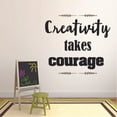 thumbnail image 2 of Creativity Take Courage Quote Positive Life Motivation Inspiration Quotes Saying Wall Art Sticker Designs Vinyl Stickers For Girls Boys Home Walls Rooms Windows Bedroom Decoration Size (35x40 inch), 2 of 3