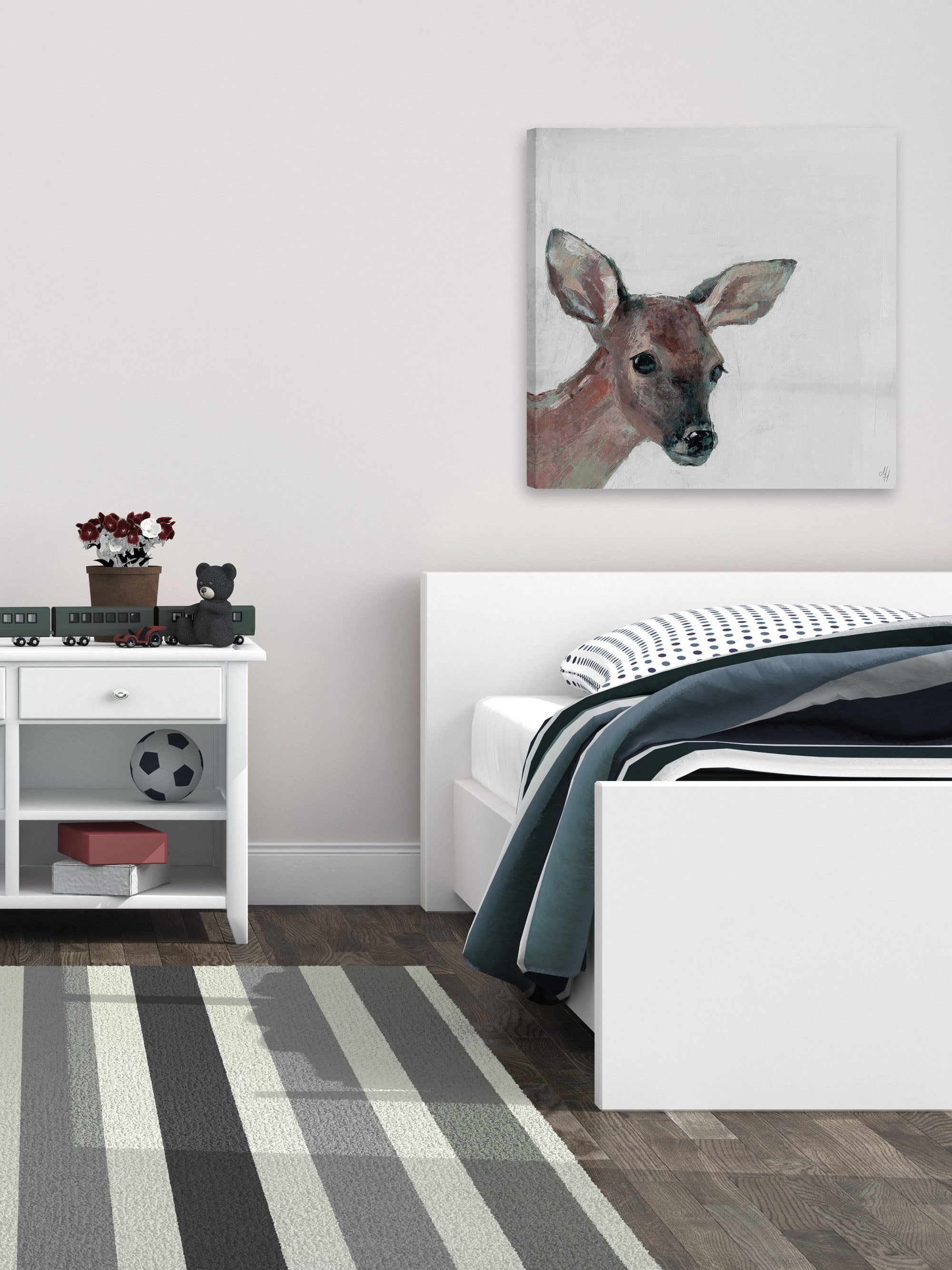 Marmont Hill Bonjour Fawn II Canvas Wall Art