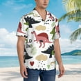 thumbnail image 5 of Balery Cute Dinosaurs Print Men's Hawaiian Shirts Short Sleeve Beach Shirt Relaxed Fit Vacation Button Down Shirts-Large, 5 of 9
